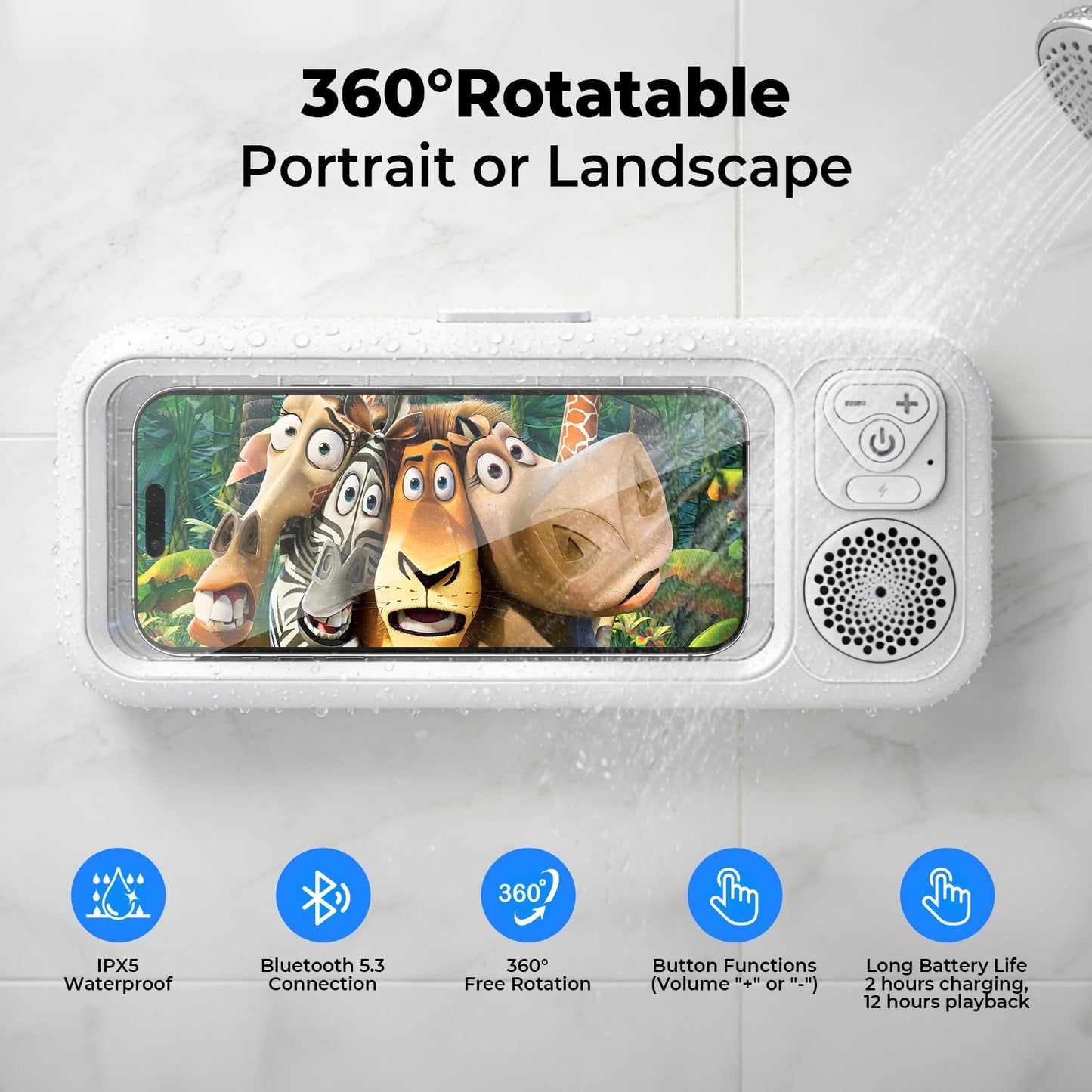 Waterproof Phone Case with Bluetooth Speaker