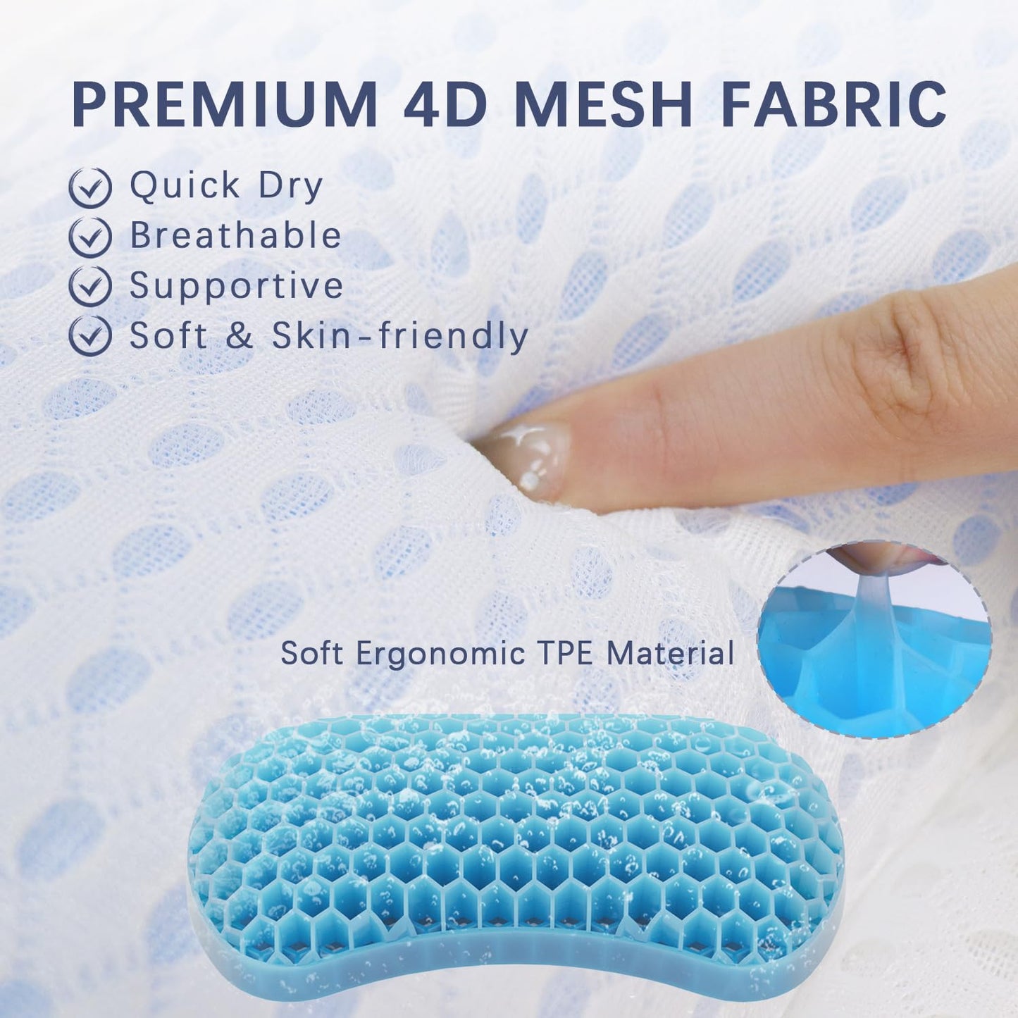 Relaxing Ergonomic Bath Pillows for Tub Neck and Back