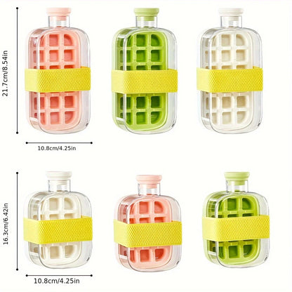 Revolutionary 2-in-1 Ice Cube Mold and Water Bottle with Straw - Effortless Ice Release and Hydration on the Go!